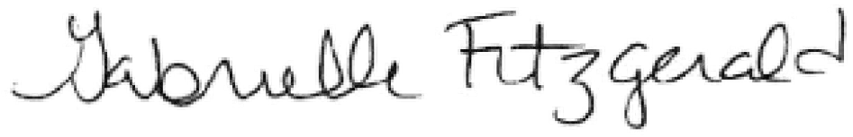 Gabrielle Fitzgerald - signature