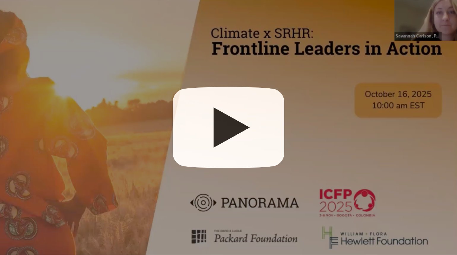 Climate x SRHR: Frontline Leaders in Action - screencap