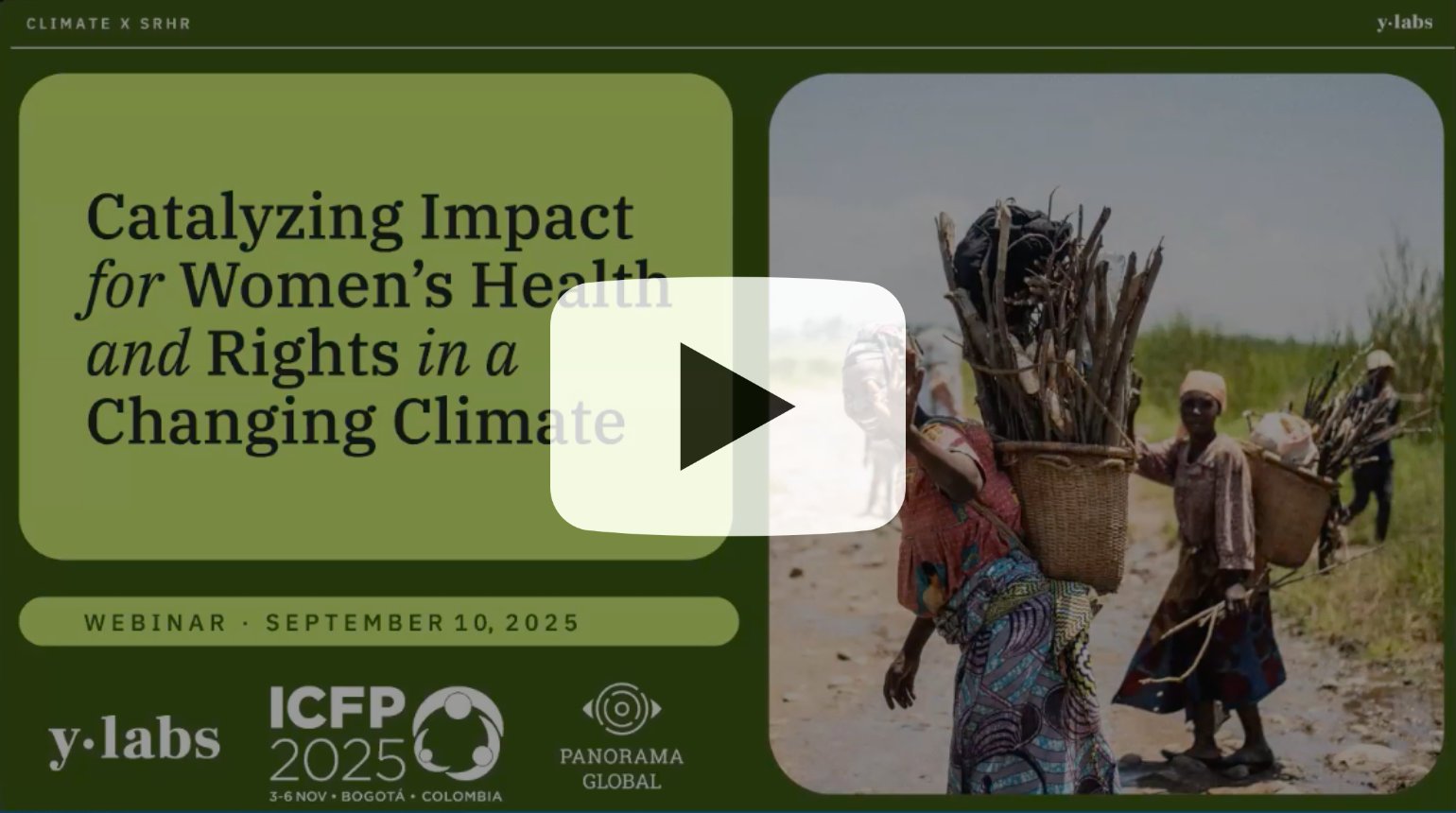 Pre-ICFP Webinar: Exploring the Connections between Climate Extremes and Sexual and Reproductive Health - screencap