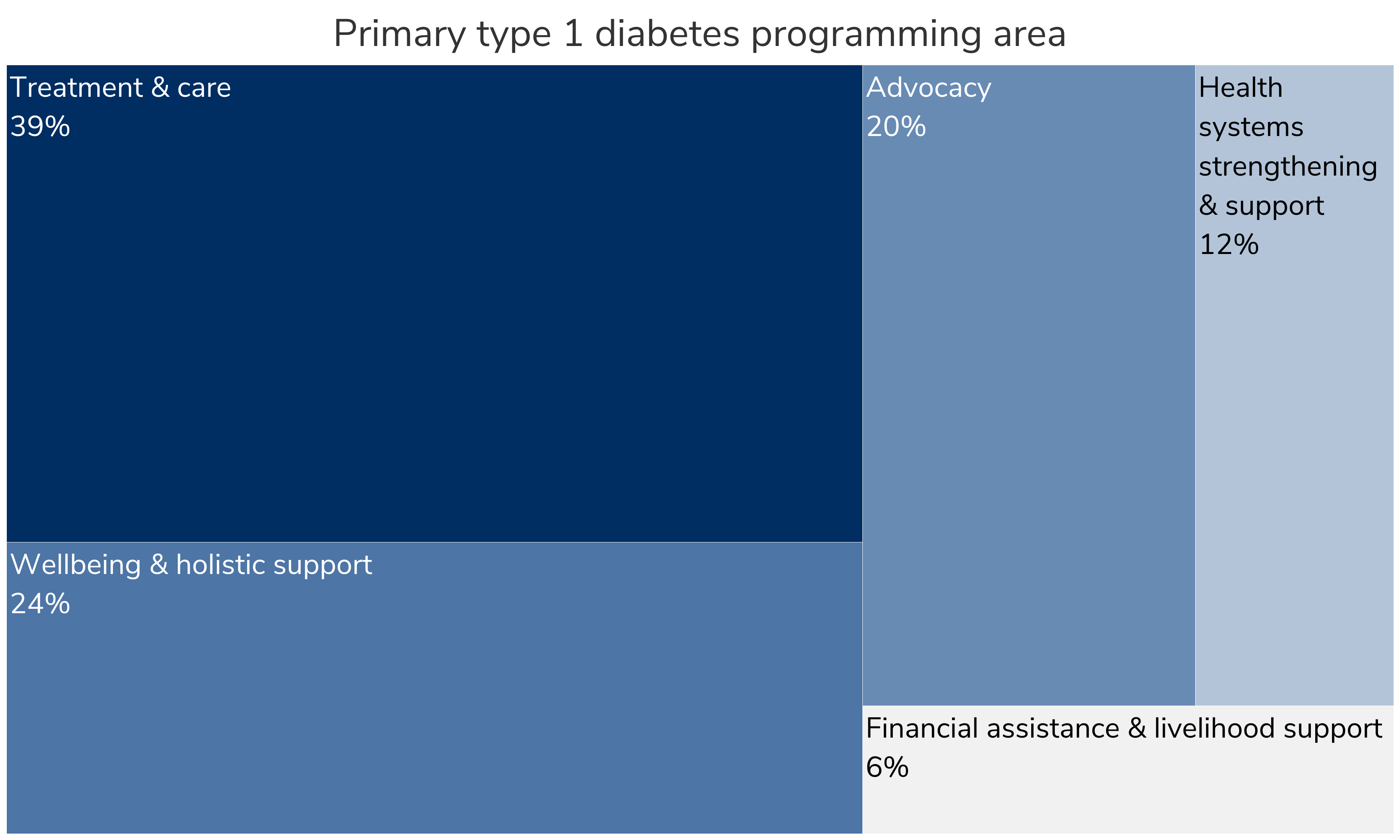 A graph shows the relative proportions of applicants who selected each programming type as their primary focus.